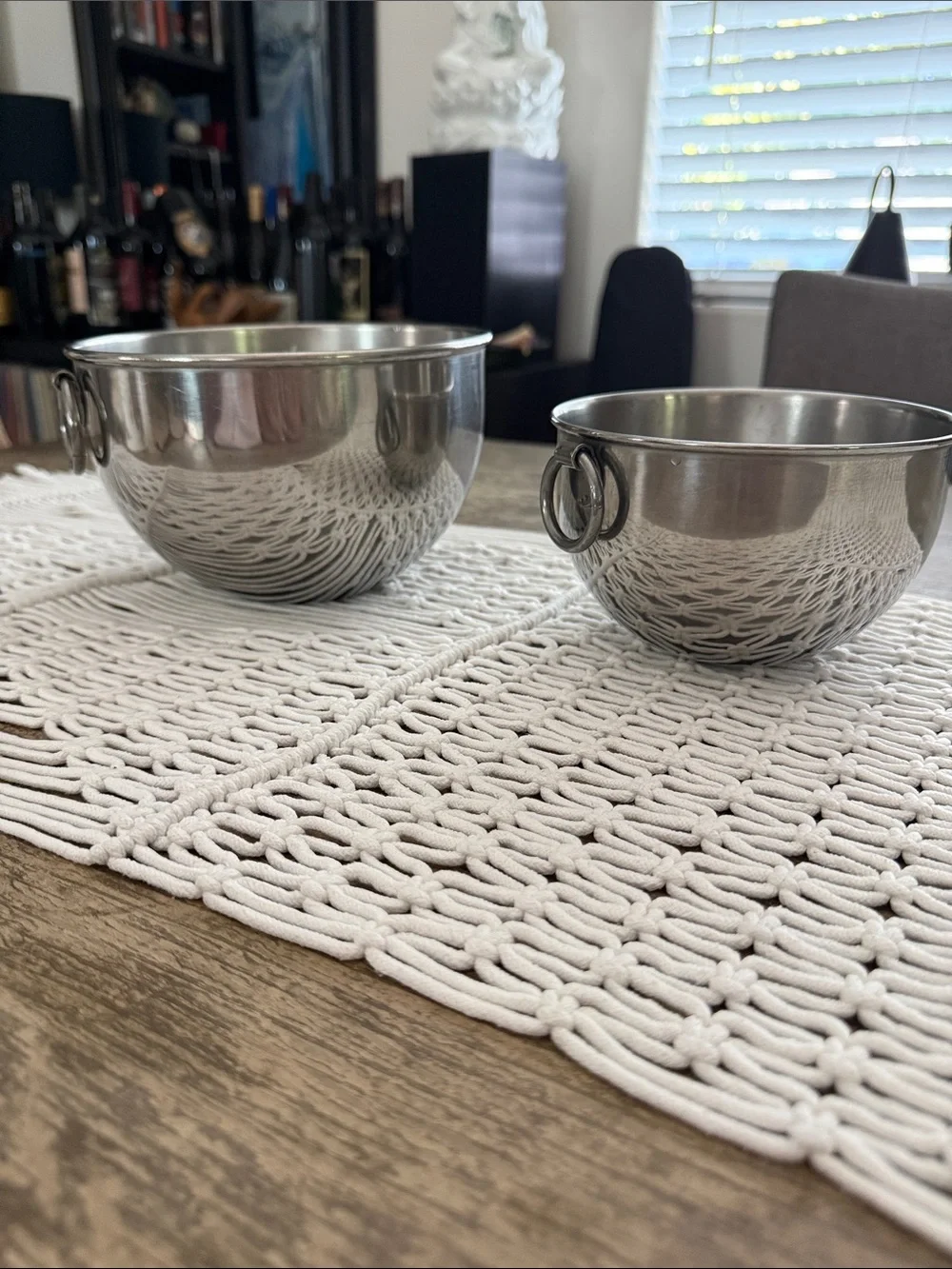 Vintage Revere Ware Stainless Steel O Ring Double Circle Patent Mixing Bowl Set
